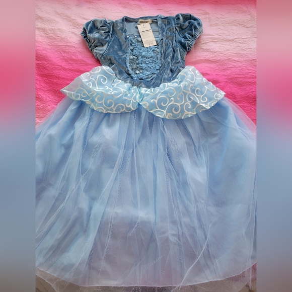 Cinderella Costume Girls  Princess Dress Size 140 (8 Years) NEW - Picture 3 of 16